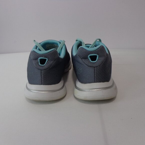 Skechers Women's Go Walk 5 Black and Aqua Sneakers Size 7 - Picture 6 of 7